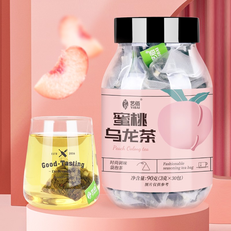 艺佰 蜜桃乌龙 水果花茶袋泡茶白桃乌龙茶包办公茶30包/90克